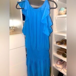Ramy Brook Blue Short Sleeve Dress Size L
